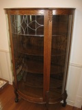 Antique Curved Front Curio