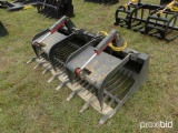 NEW MID-STATE 80IN. ROCK BUCKET GRAPPLE W/ TEETH SKID STEER ATTACHMENT