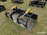 NEW MID-STATE 72IN. E-SERIES BUCKET GRAPPLE SKID STEER ATTACHMENT