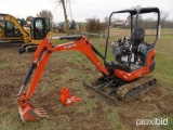 KUBOTA KX018-4 HYDRAULIC EXCAVATOR powered by Kubota diesel engine, equipped with OROPS, front blade