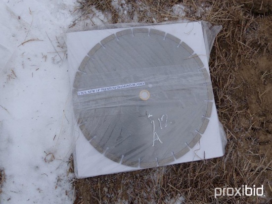 NEW 3PC 14IN. PREMIUM DIAMOND BLADES NEW SUPPORT EQUIPMENT