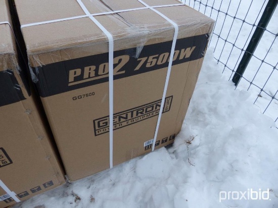NEW 7500 WATT GENERATOR NEW SUPPORT EQUIPMENT powered by gas engine, 13hp, equipped with 7500 watts