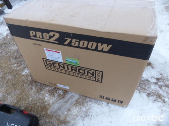 NEW 7500 WATT GENERATOR NEW SUPPORT EQUIPMENT powered by gas engine, 13hp, equipped with 7500 watts