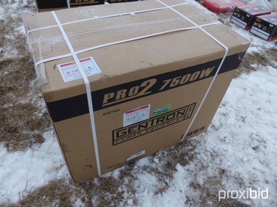 NEW 7500 WATT GENERATOR NEW SUPPORT EQUIPMENT powered by gas engine, 13hp, equipped with 7500 watts
