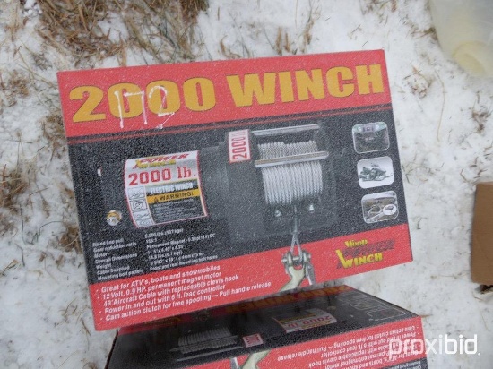 NEW SUPPORT EQUIPMENT 2000# ATV WINCH
