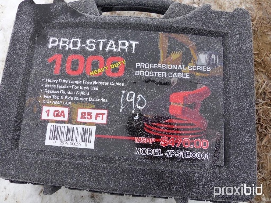 NEW SUPPORT EQUIPMENT 1 GAUGE 25 FT PROSTART 1000 BOOSTER CABLE
