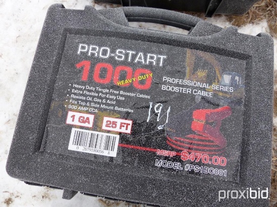NEW SUPPORT EQUIPMENT 1 GAUGE 25 FT PROSTART 1000 BOOSTER CABLE