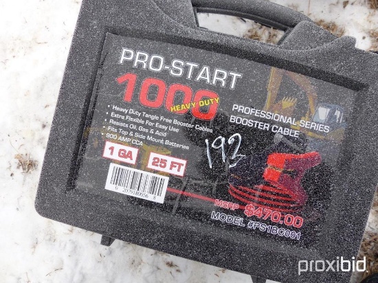 NEW SUPPORT EQUIPMENT 1 GAUGE 25 FT PROSTART 1000 BOOSTER CABLE