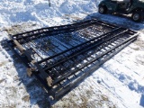 NEW 20FT. HD BI-PARTING WROUGHT IRON DRIVEWAY GATE NEW SUPPORT EQUIPMENT Pair.