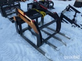 NEW MID-STATE ADJUSTABLE FORK GRAPPLE SKID STEER ATTACHMENT