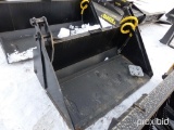 NEW MID-STATE 60IN. 4-IN-1 BUCKET W/ TEETH SKID STEER ATTACHMENT