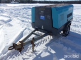 AIRMAN 185CFM AIR COMPRESSOR SN42891 powered by diesel engine, equipped with 185CFM, trailer mounted