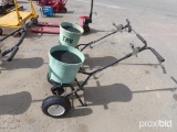 BROADCAST LAWN SEED SPREADER SUPPORT EQUIPMENT