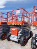 2007 SKYJACK SJ7135 SCISSOR LIFT SN: 34000358 powered by gas engine, equipped with 35ft. Platform he