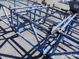BLUE METAL RACK ON CASTERS SUPPORT EQUIPMENT