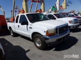 2001 FORD F-250 PICKUP TRUCK VN:1FTNX20L71EB97454 powered by gas engine, equipped with power steerin