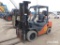 2011 TOYOTA 8FGU30 FORKLIFT SN:8FGU3233988 powered by dual fuel engine, equipped with OROPS, 5,000lb
