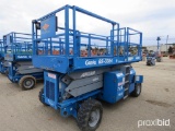 GENIE GS-3384 RT SCISSOR LIFT SN:GS8408-41661 4x4, powered by gas engine, equipped with 33ft. Platfo