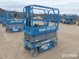 2013 GENIE GS1930E SCISSOR LIFT electric powered, equipped with 19ft. Platform height, slide out dec