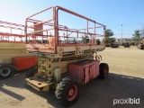 JLG 33RTS SCISSOR LIFT SN:20048229 4x4, equipped with 33ft. Platform, height, slide out deck, rough