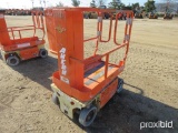 JLG 1230ES SCISSOR LIFT SN:A200006853 electric powered, equipped with 12ft. Platform height, slide o