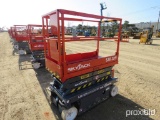 SKYJACK SJ3219 SCISSOR LIFT SN:22008948 electric powered, equipped with 19ft. Platform height, slide