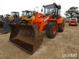 2013 DOOSAN DL220 RUBBER TIRED LOADER powered by diesel engine, equipped with EROPS, ride control, J
