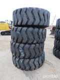 (4) NEW 23.5-25 24PR ME3 456TL TIRES RUBBER TIRED LOADER TIRE