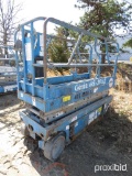 GENIE GS-2032 SCISSOR LIFT SN:28311 electric powered, equipped with 20ft. Platform height, slide out