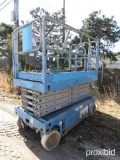 GENIE SCISSOR LIFT SN:653246 electric powered, equipped with 32ft. Platform height, slide out deck,