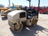 INGERSOLL RAND DD24 ASPHALT ROLLER SN:167724 powered by diesel engine, equipped with ROPS, 49in. Smo