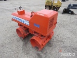 AMPAC R33/24 TRENCH ROLLER powered by diesel engine, equipped with padsfoot drum, double drum, vibra