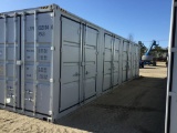 NEW 40FT. HIGH CUBE CONTAINER MULTI-USE CONTAINER Details: Four Side Open Door, one end door, lock b
