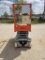 SKYJACK SJ3219 SCISSOR LIFT SN:22015804 electric powered, equipped with 19ft. Platform height, slide