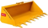 UNUSED TERAN 72IN. GP BUCKET SKID STEER ATTACHMENT FOR CAT 226/299 WITH 8HD TIPS.