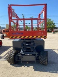 SKYJACK SJ6832RT SCISSOR LIFT SN:37001265 4x4, powered by gas engine, equipped with 19ft. Plaform he