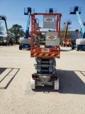 SKYJACK SJ3226 SCISSOR LIFT SN:27004559 electric powered, equipped with 26ft. Platform height, slide