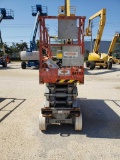 SKYJACK SJ3226 SCISSOR LIFT SN:27003360 electric powered, equipped with 26ft. Platform height, slide