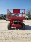 2012 MEC 2591ES SCISSOR LIFT SN:11400026 4x4, electric powered, equipped with 25ft. Platform height,