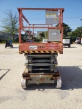 SKYJACK SJ4632 SCISSOR LIFT SN:716963 electric powered, equipped with 32ft. Platform height, slide o