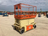 2015 JLG 3248R SCISSOR LIFT electric powered, equipped with 32ft. platform height, slide out deck, 5