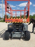 SKYJACK SJ6832RT SCISSOR LIFT SN:37000922 4x4, powered by gas engine, equipped with 32ft. Platform h