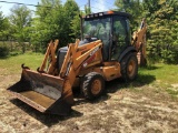 CASE 580 SUPER M TRACTOR LOADER BACKHOE SN:377351 powered by Case diesel engine, equipped with EROPS