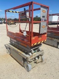 SKYJACK SJ3219 SCISSOR LIFT SN:22016564 electric powered, equipped with 19ft. Platform height, slide