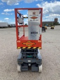 SKYJACK SJ3219 SCISSOR LIFT SN:22012101 electric powered, equipped with 19ft. Platform height, slide