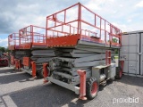 SKYJACK 9250 SCISSOR LIFT SN:51592 4x4, powered by dual fuel engine, equipped with 50ft. Platform he