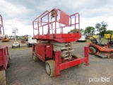 MEC 3772 SCISSOR LIFT 4x4,SN-112111115 equipped with 37ft. Platform height, slide out deck, 1,000lb