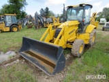 KOMATSU WB140 TRACTOR LOADER BACKHOE SN:22163 4x4, powered by diesel engine, equipped with EROPS, ai