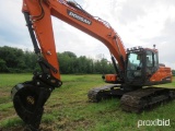 UNUSED DOOSAN DX225LC-5 HYDRAULIC EXCAVATOR powered by Doosan diesel engine, equipped with Cab, air,