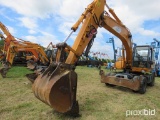 SAMSUNG SE170W-3 RUBBER TIRED EXCAVATOR SN:EJY0017 powered by Cummins diesel engine, 143hp, equipped